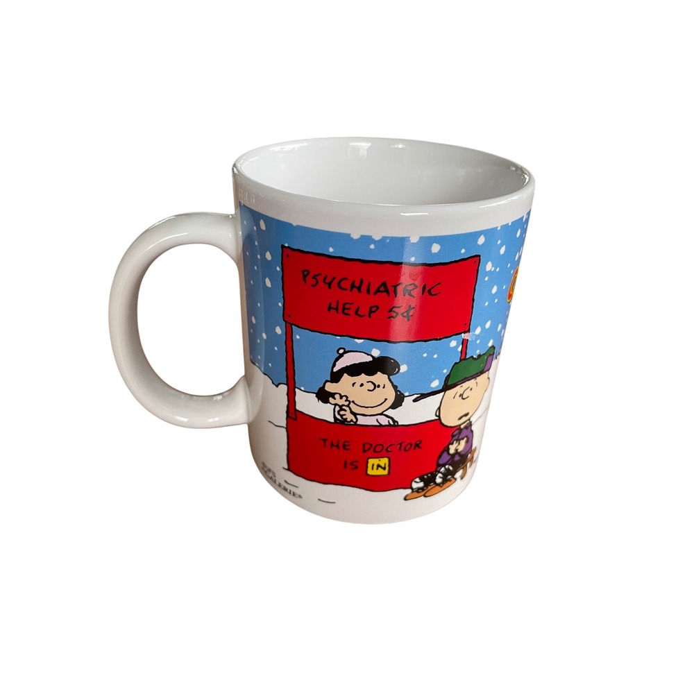 Galerie Peanuts Merry Christmas Charlie Brown Snoopy Lucy Ceramic Coffee Mug